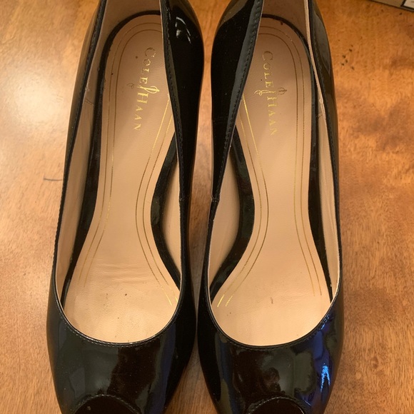 Cole Haan Black Satin Heels - Picture 6 of 7